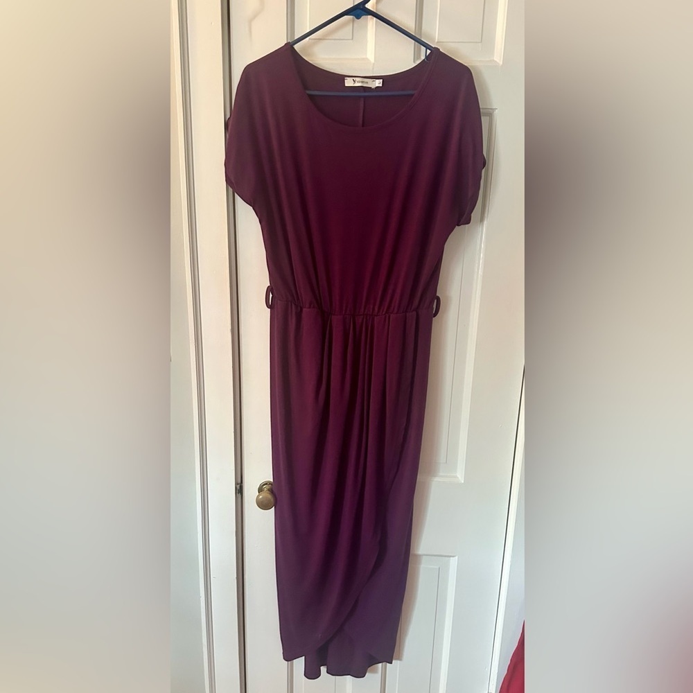 Yidarton purple midi dress size large